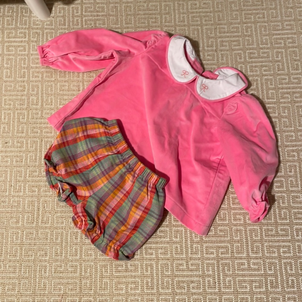 TBBC Girl’s Velvet Bloomer Set